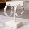 Velour Hoops Silver